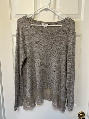 Have Heather Gray Knit Long Sleeve Top